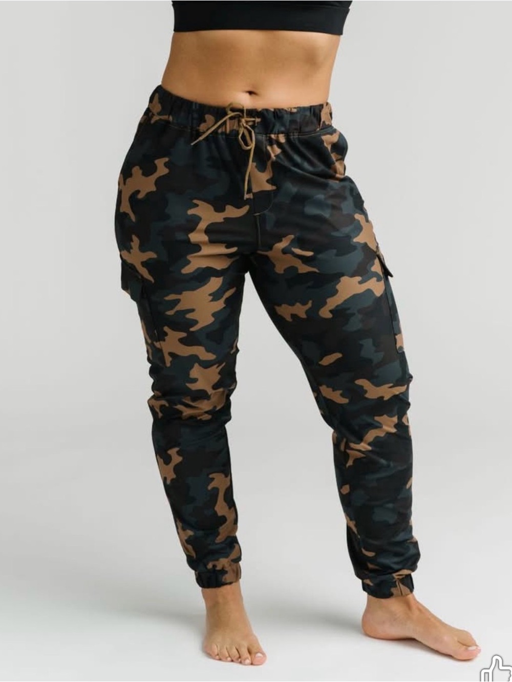 Zyia Active Camo Delancey Cargo Joggers Lightweight Utility Hiking Pants